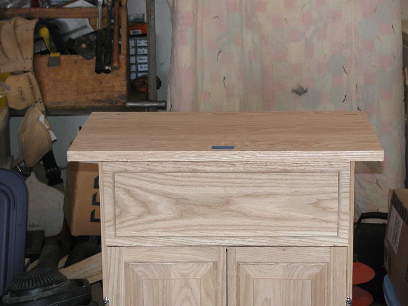 IMG_1462.JPG - Drawer in place and the top cut to overall dimensions