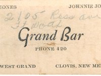 PhotoScan742a.JPG  "Grand Bar" buisness card Ira and Johnnie Jones : Maxine Standefer